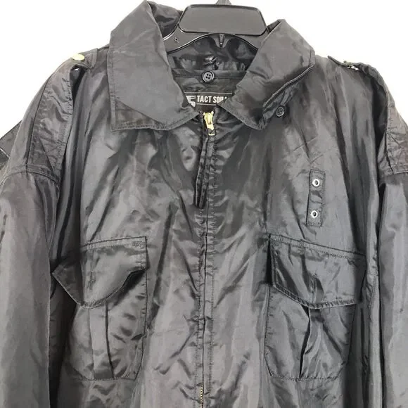 Tact Squad Bomber Jacket Mens Sz 4XL Security Services Winter Quilted Liner hood - Picture 2 of 12